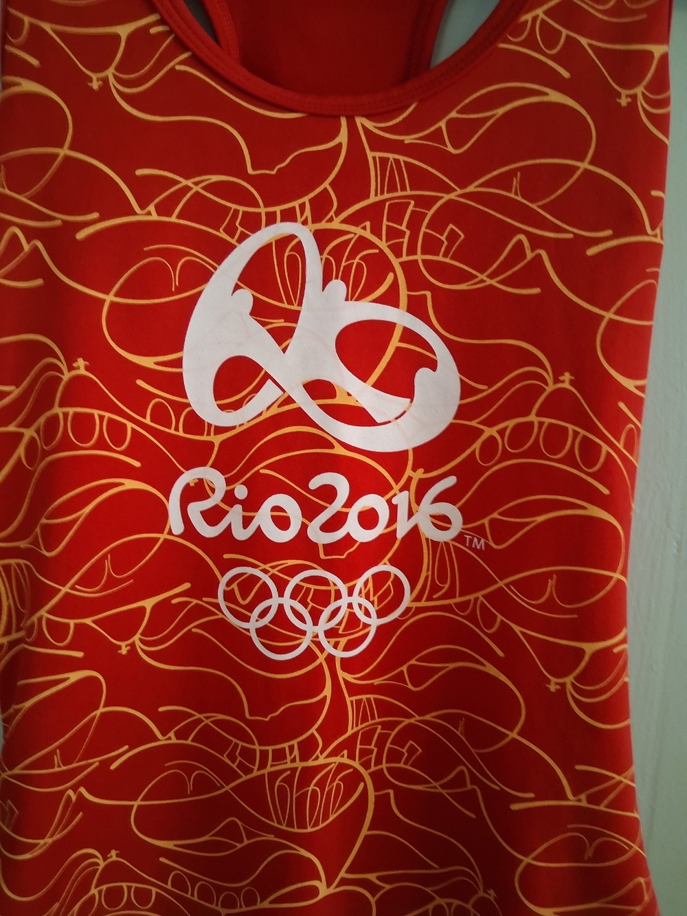 Official Rio 2016 Olympics Red Racerback Performance Tank Size Small - Picture 2 of 5